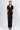 Abito cut-out nero in maglia calata