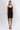 Abito nero con spalline leopardate