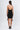 Abito nero con spalline leopardate
