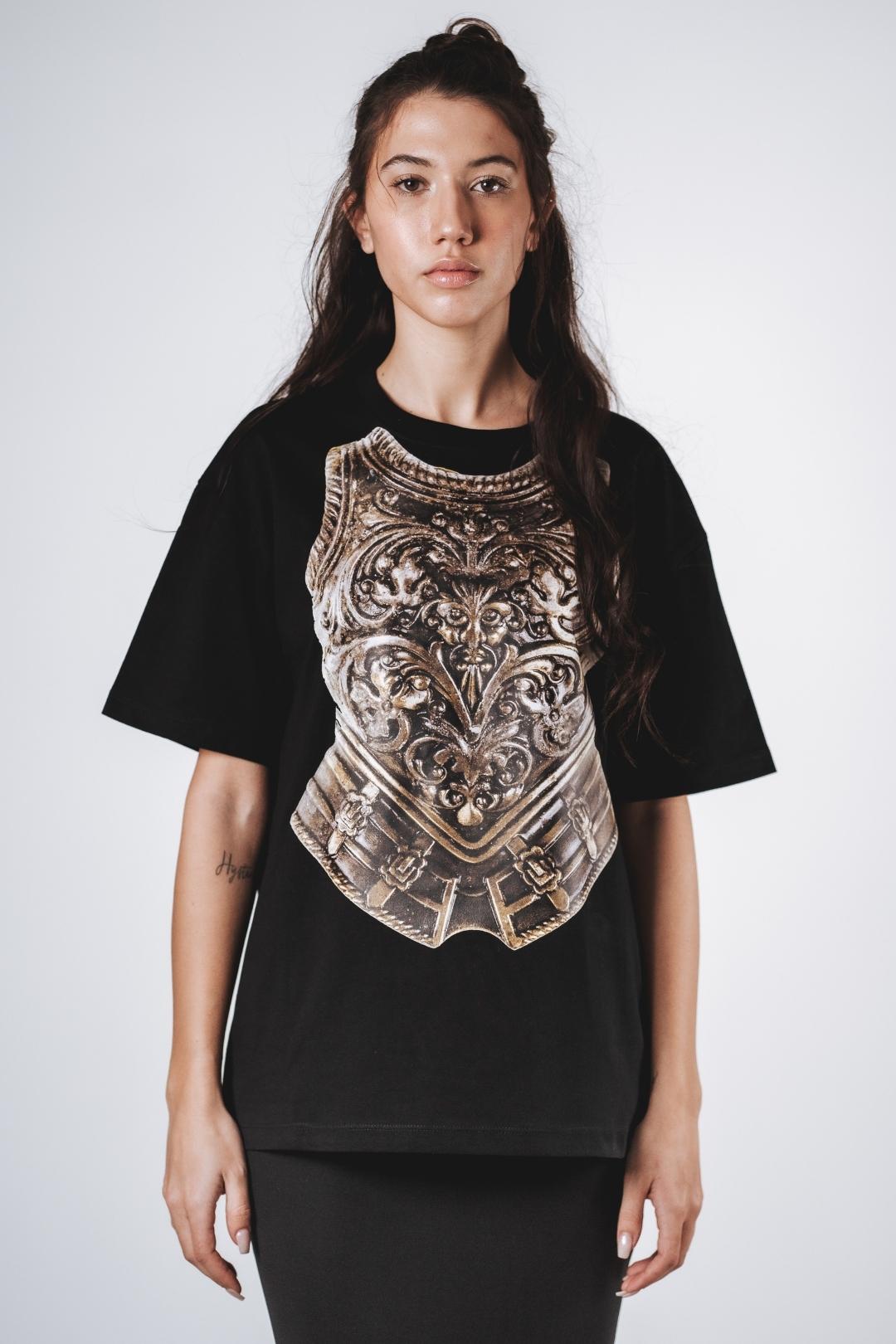 T-shirt over con stampa