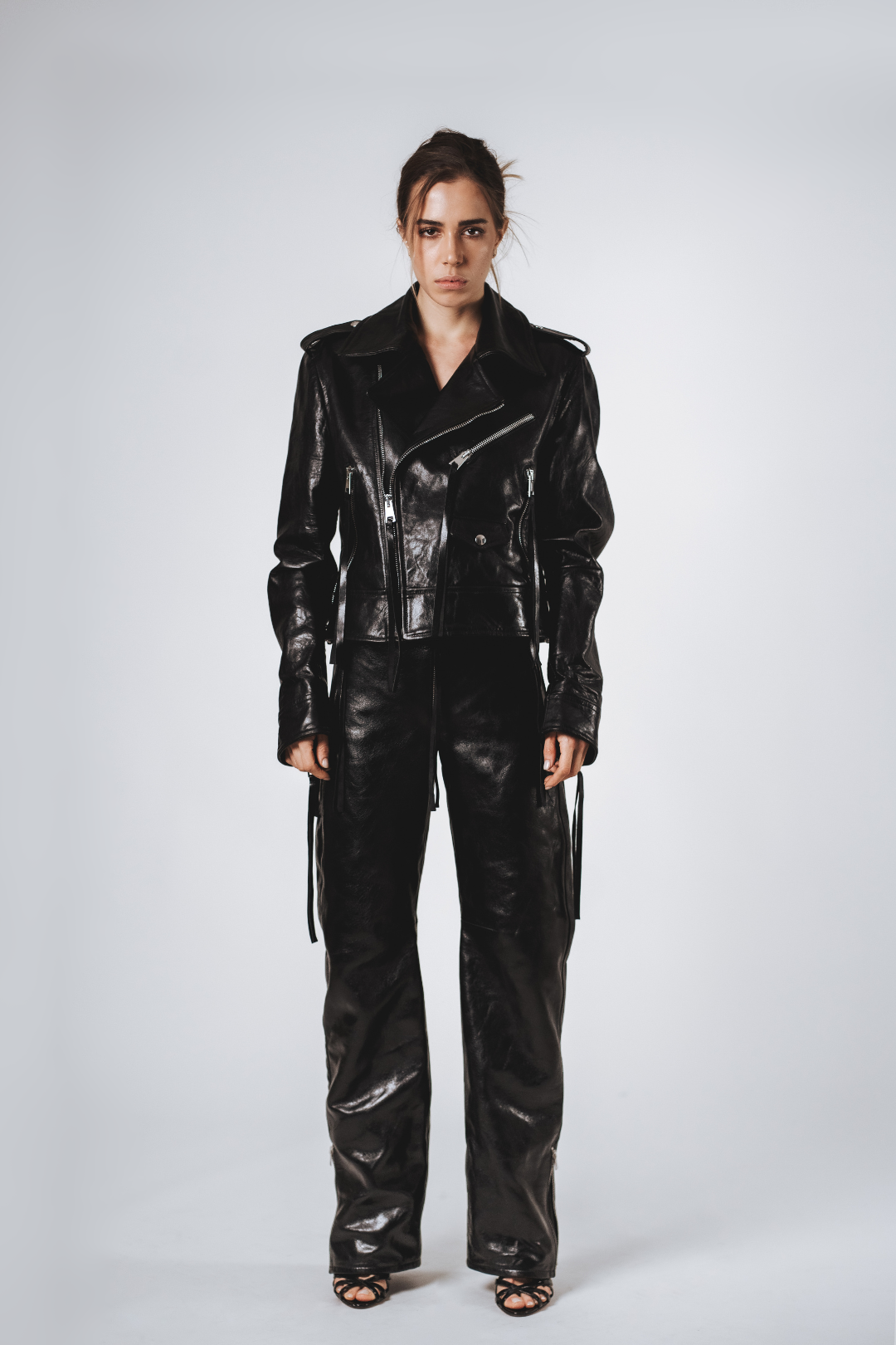 Pantalone in pelle baggy
