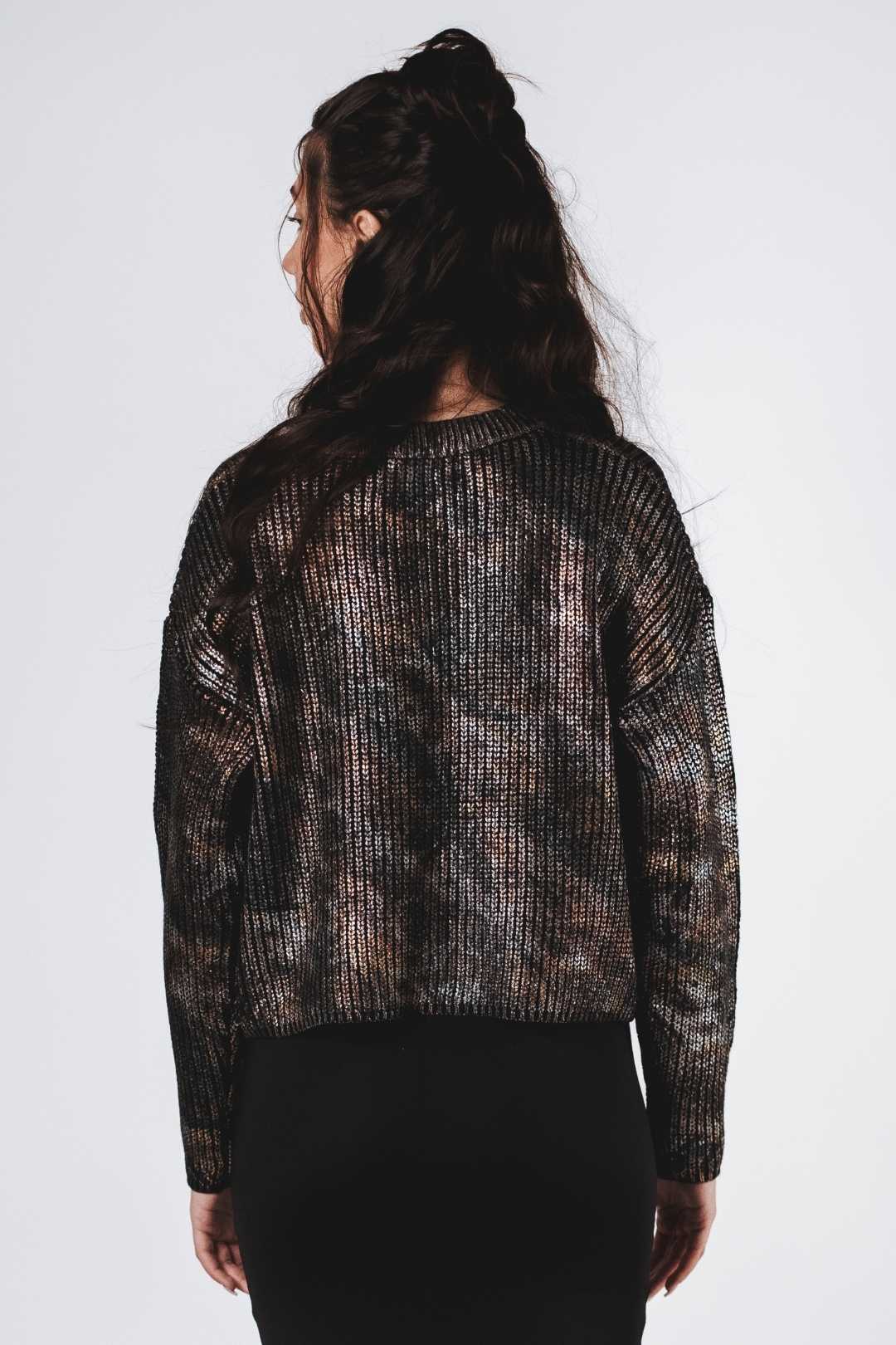 Maglione Crop Laminato